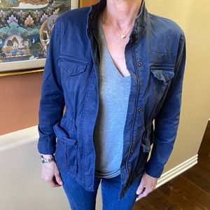 Women’s Navy Blue Cotton Cargo Jacket, size S